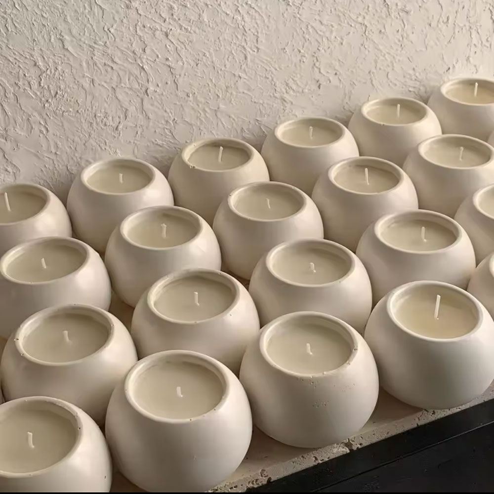 Echeveria Succulent - قالب سيليكون دائري لصنع حامل شموع،