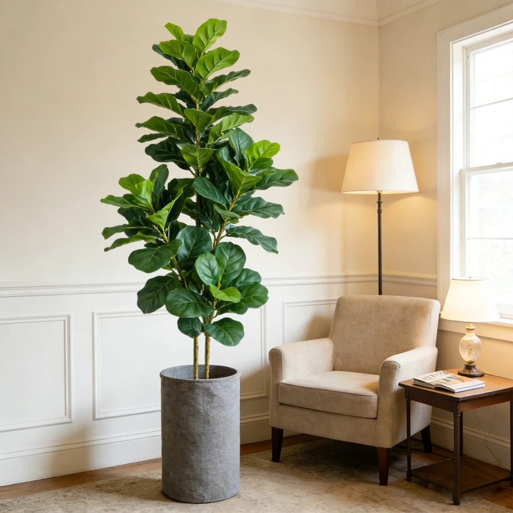 شجرة تين صناعية بطول 64/122 سم - مراجعة Ficus Lyrata Tree وسعره
