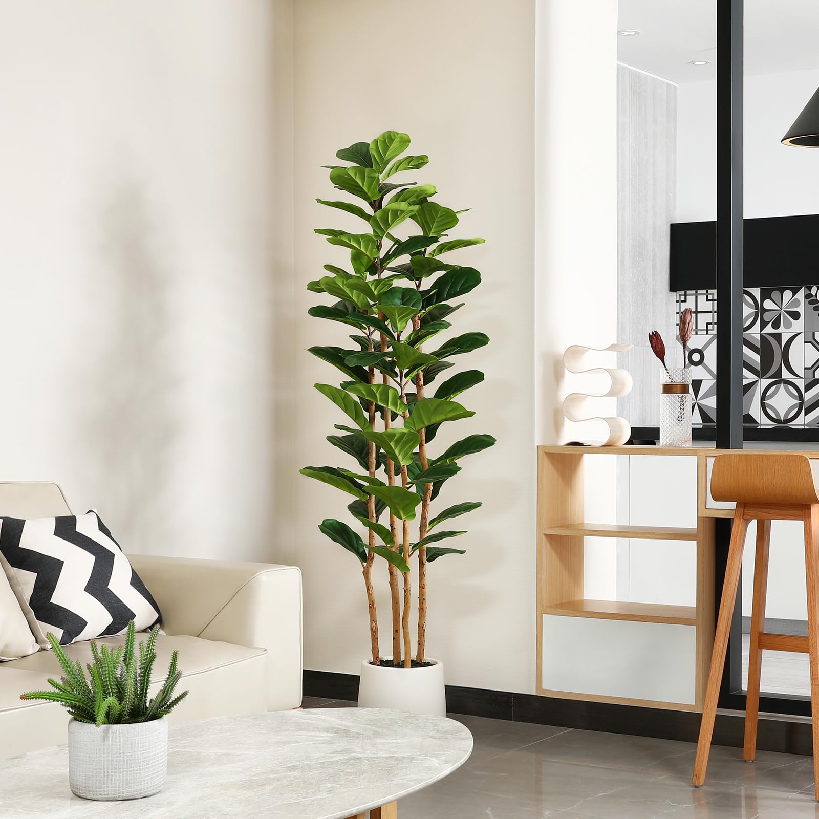 شجرة تين فايلد اصطناعية مع وعا - مراجعة Ficus Lyrata Tree وسعره